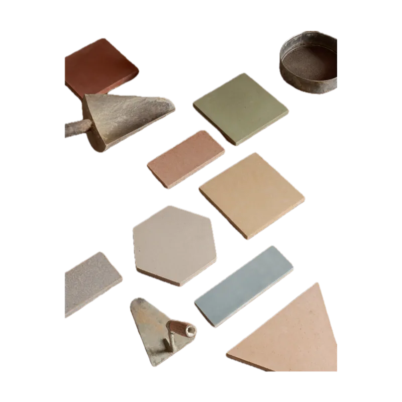 Muestras de baldosas y piezas de Huguet